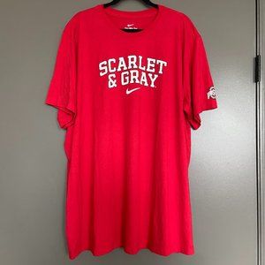 Nike "Scarlet & Gray" Ohio State Shirt Size XXL